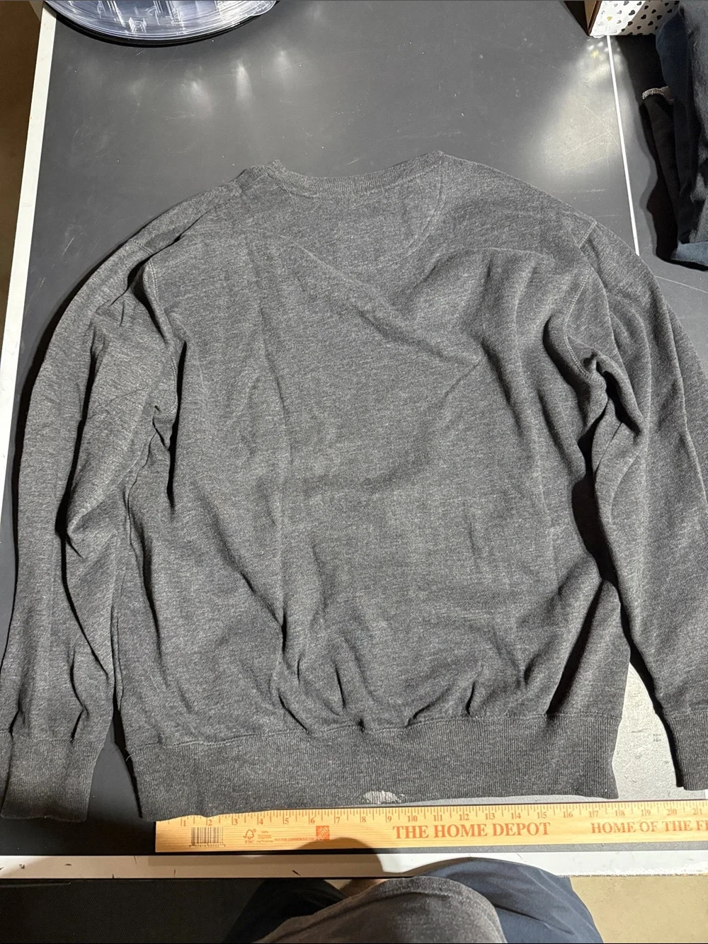 Polo by Ralph Lauren Dark Gray Crewneck Sweater with Red Polo Pony